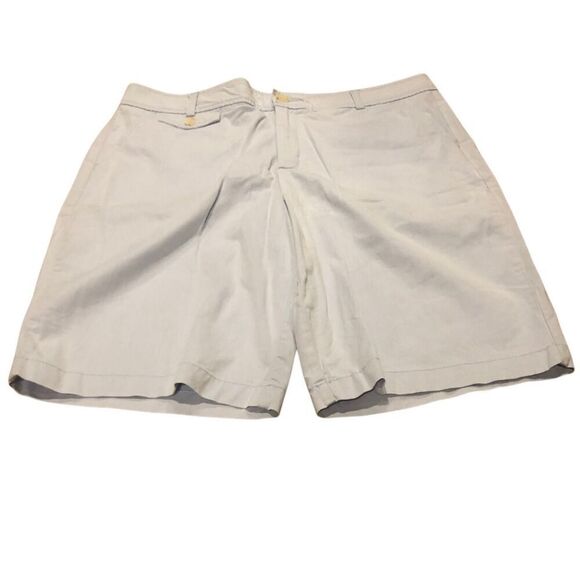 Dockers mid rise curt light blue Bermuda style shorts size 14 - Picture 1 of 11